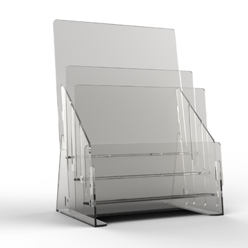 Porta brochure in plexiglass