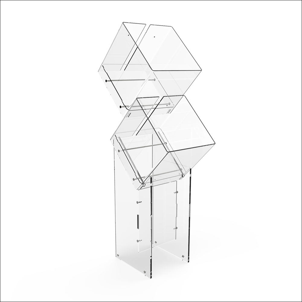 Espositore a colonna Fly Box Cube3