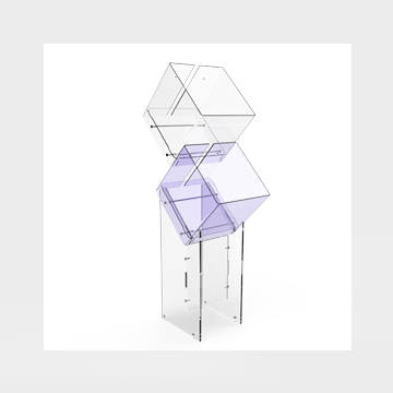 Espositore a colonna Fly Box Cube3