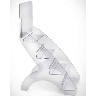 Scaletta plexiglass da banco